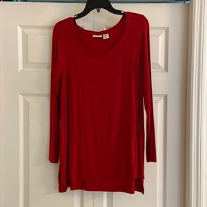 Red Long Sleeve Mercer & Madison Top Large